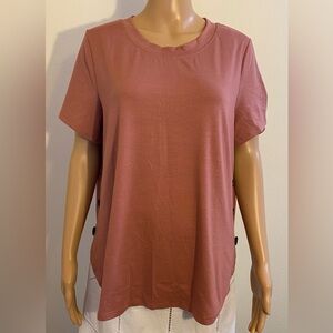 Shein Short Sleeve Casual Mauve Shirt
